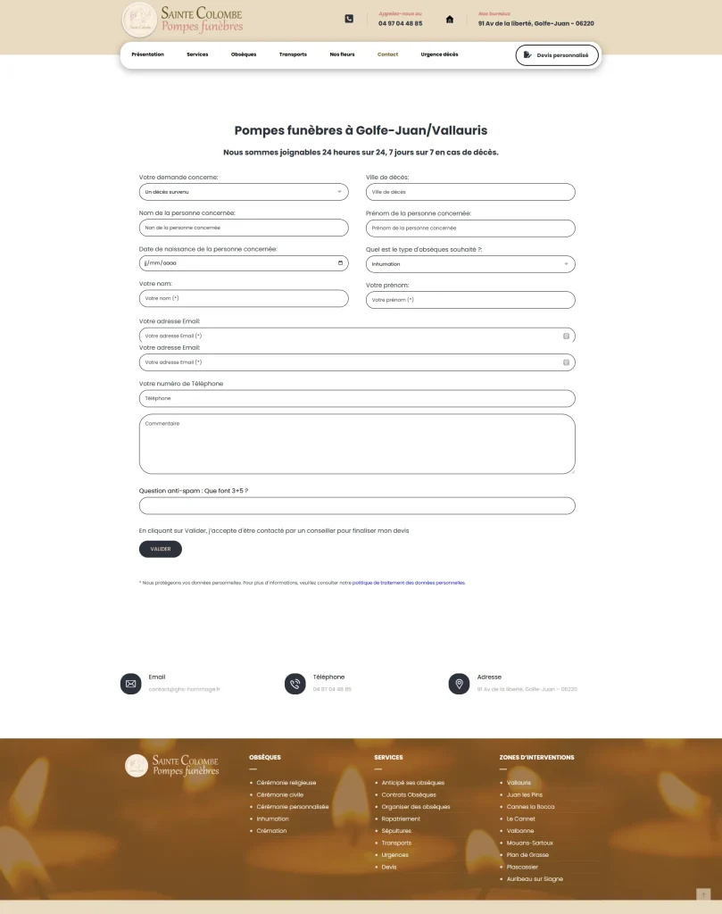 Pompes Funèbres Sainte Colombe